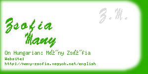 zsofia many business card